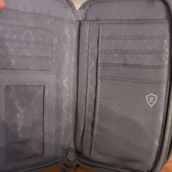 Vera Bradley Aqua and Orange Floral Wallet - Picture 7 of 8